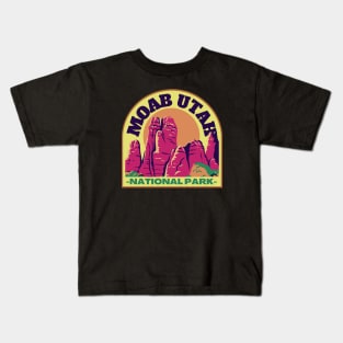 Retro Moab Utah Kids T-Shirt